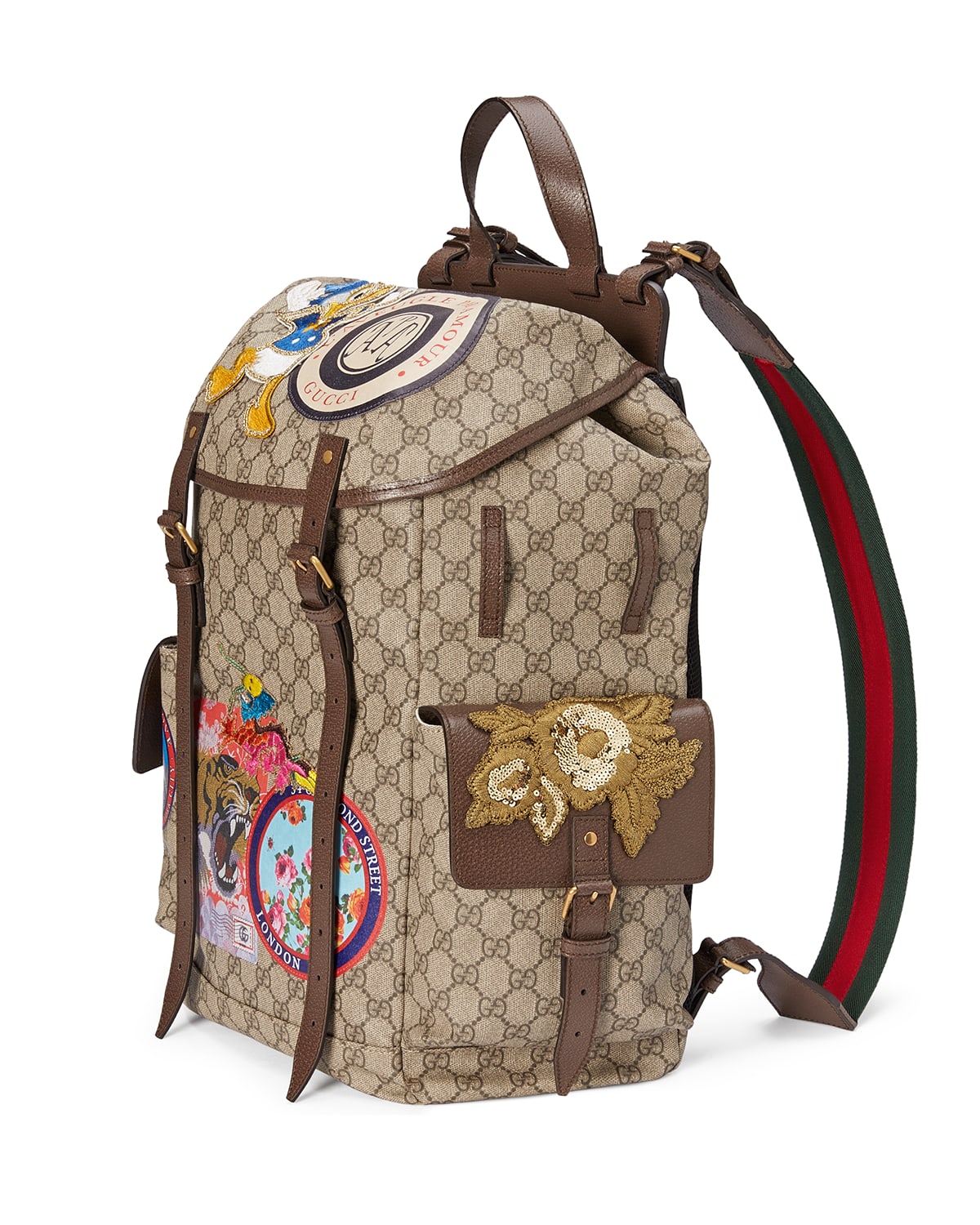 Gucci Pre-Owned GG Supreme logo-patch backpack - ShopStyle