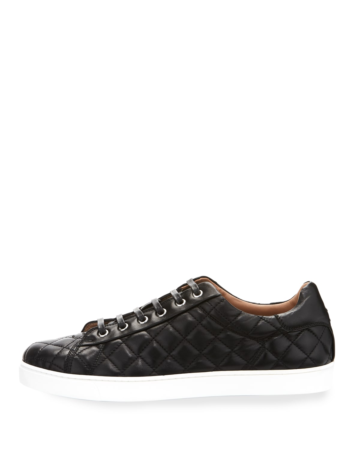 Gianvito Rossi Men's Quilted Leather Low-Top Sneakers, Black (Nero 