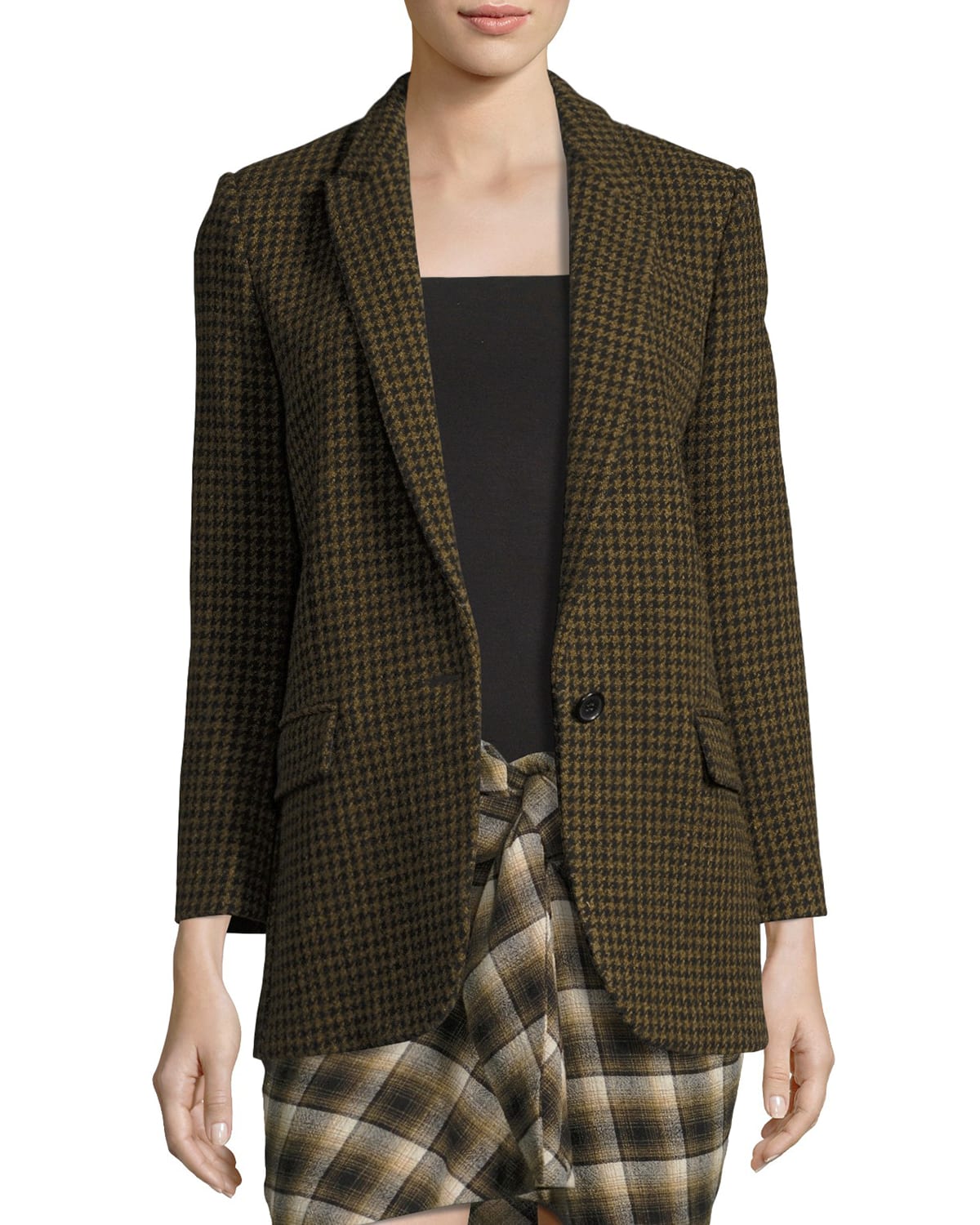 Etoile Isabel Marant Ice Check One Button Blazer