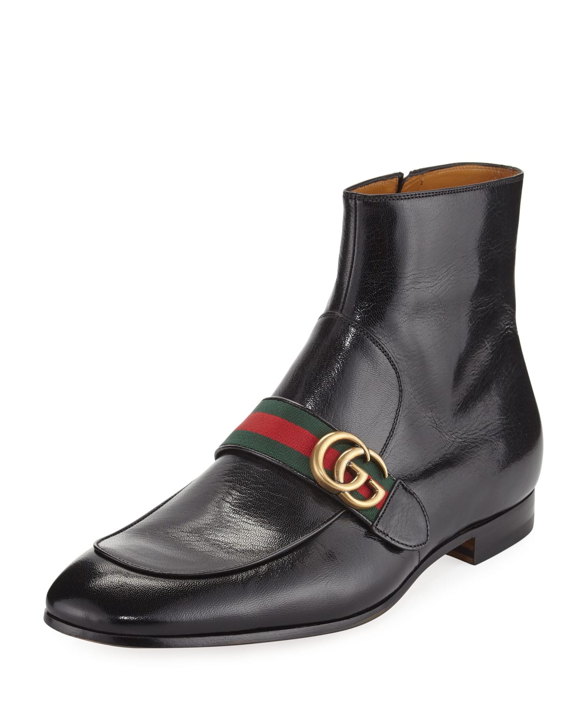 Donnie Leather Boot with Double G
