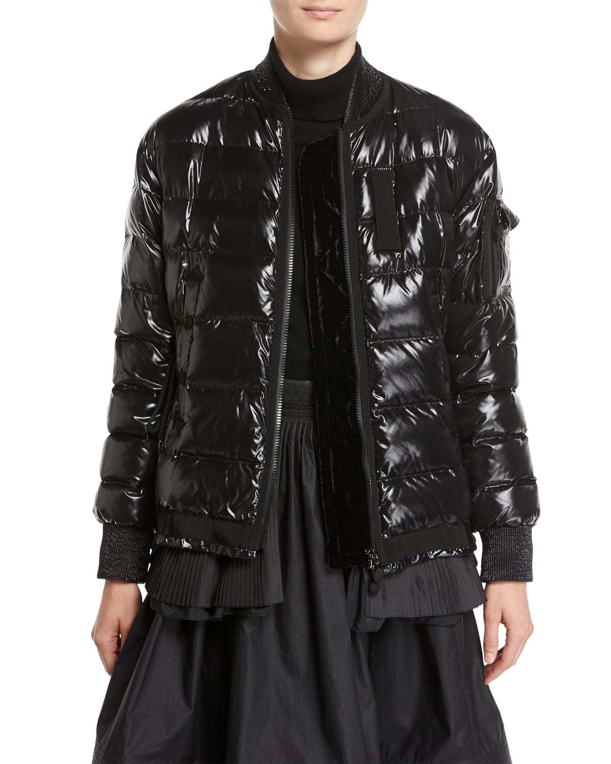 Moncler Lucy Quilted Puffer Jacket Black