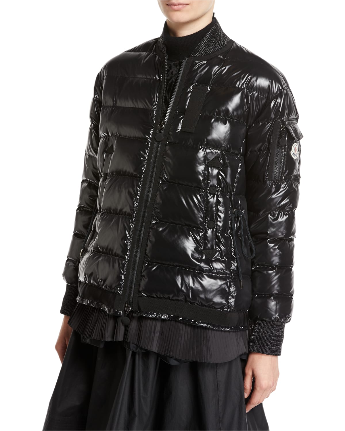 Moncler Lucy Quilted Puffer Jacket, Black