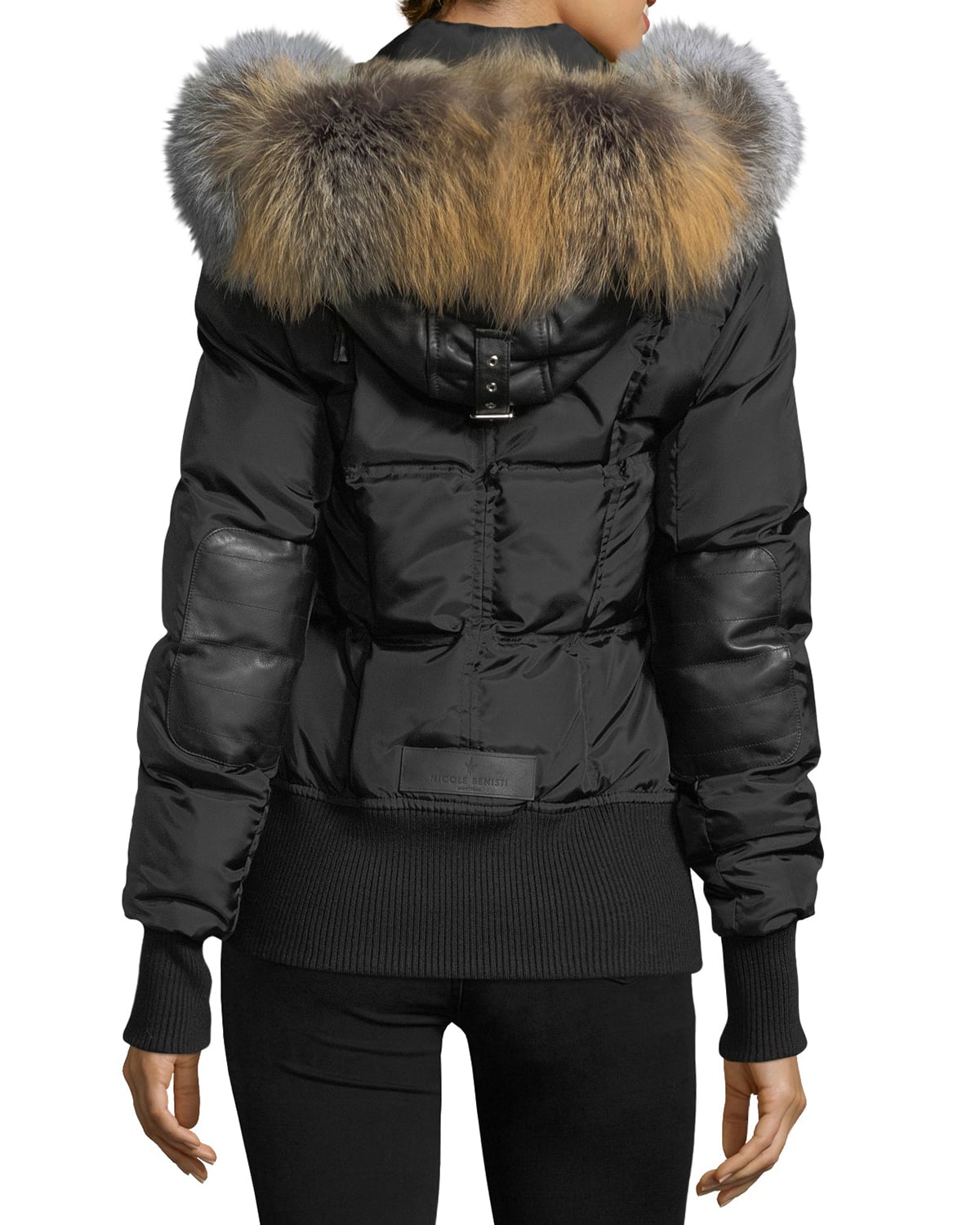 Nicole Benisti Fordham Fur Trim Down Bomber Coat