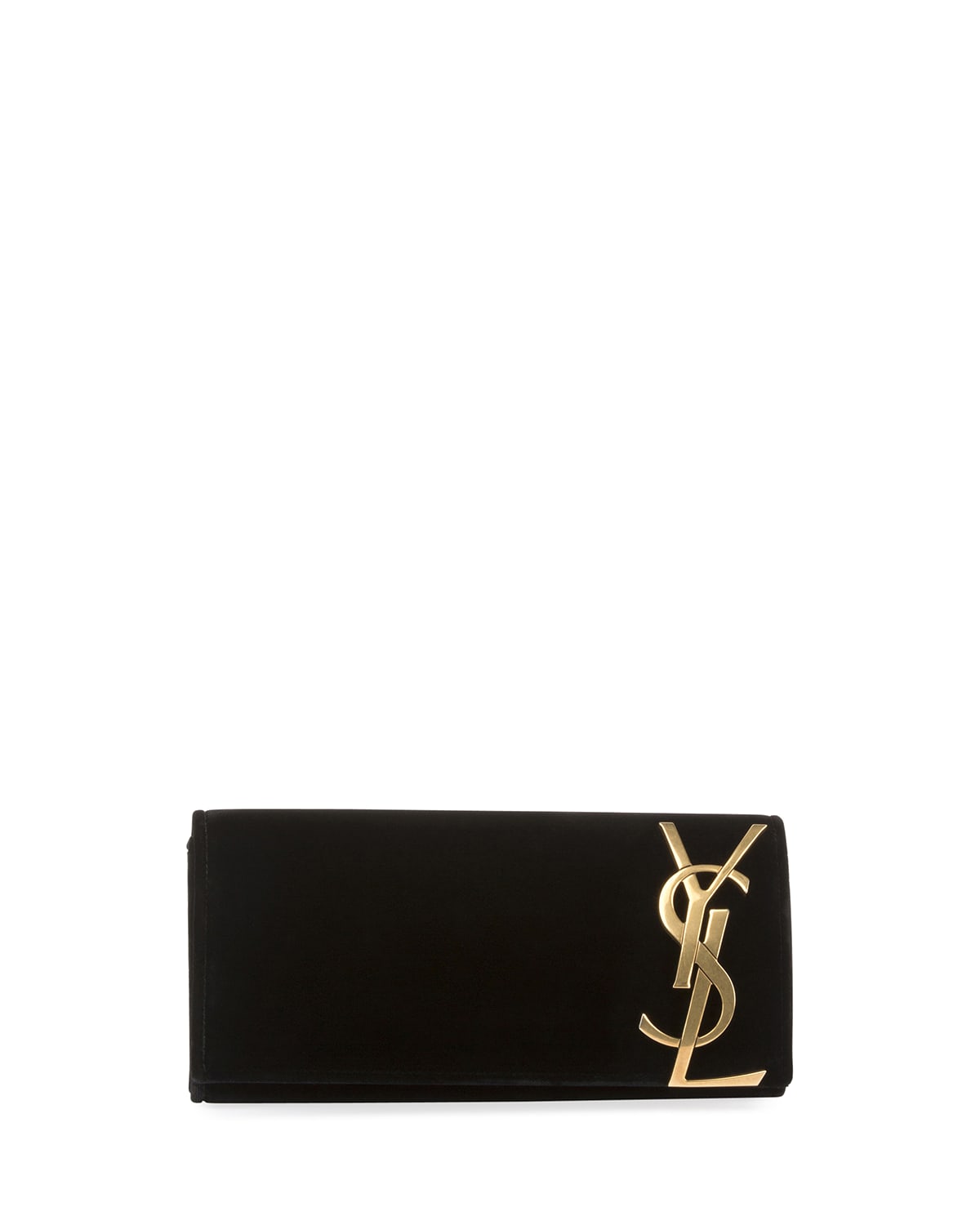 Saint Laurent Monogram Small Flap Velvet Smoking Clutch Bag