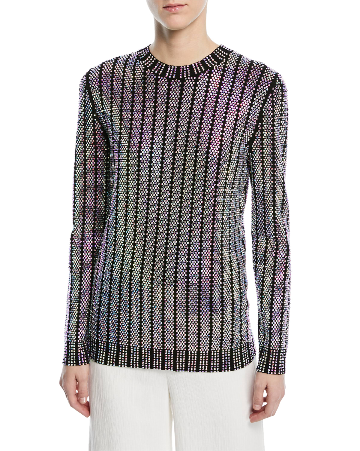 Gucci crystal embroidered ribbed sweater store
