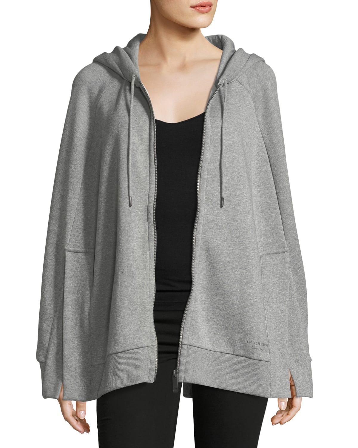 Burberry embroidered jersey hooded cape sale