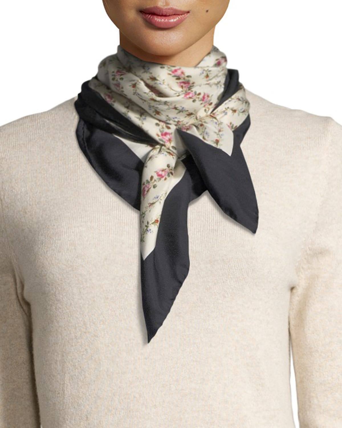 Gucci rose scarf hot sale