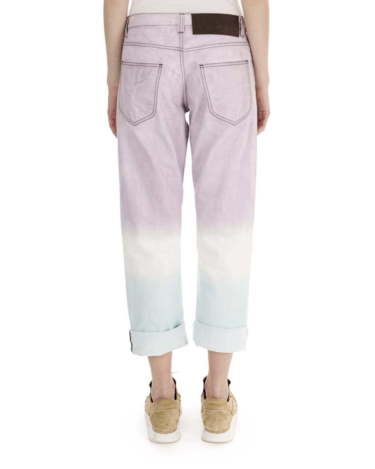 Cuffed Tie Dye Jeans