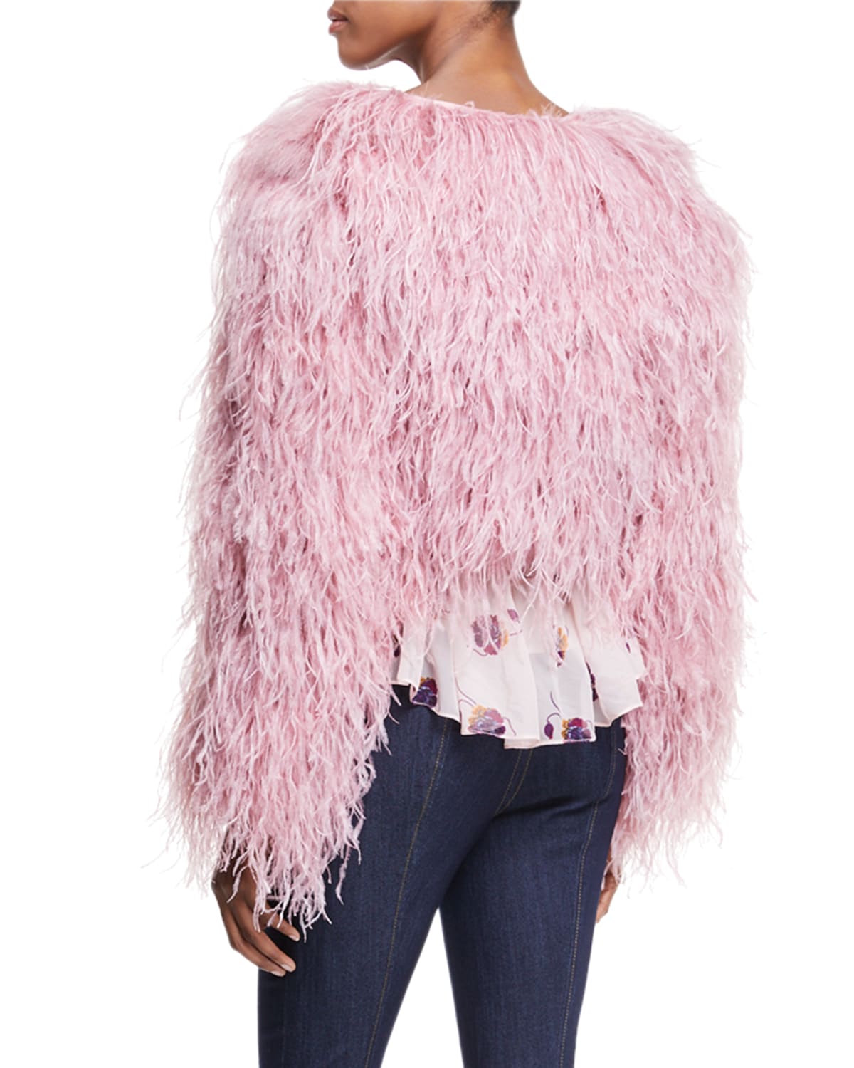 Lennox Cropped Feather Jacket