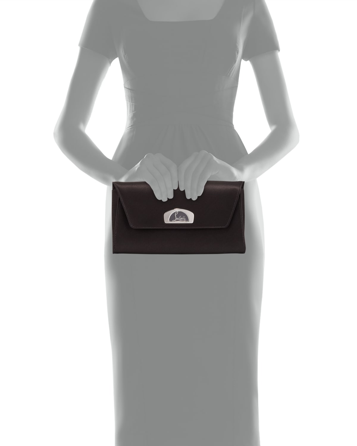 Christian Louboutin Vero Dodat Satin Clutch Bag