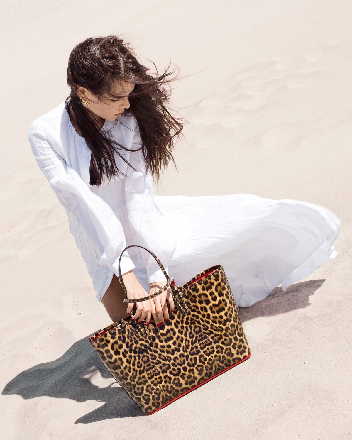 Cabata Patent Leopard Tote Bag