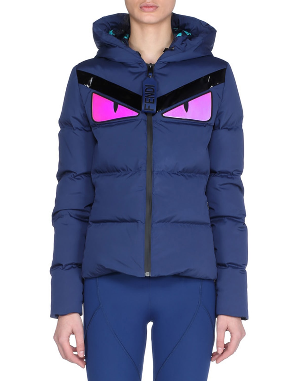 Fendi Monster Eye Zip Front Coat