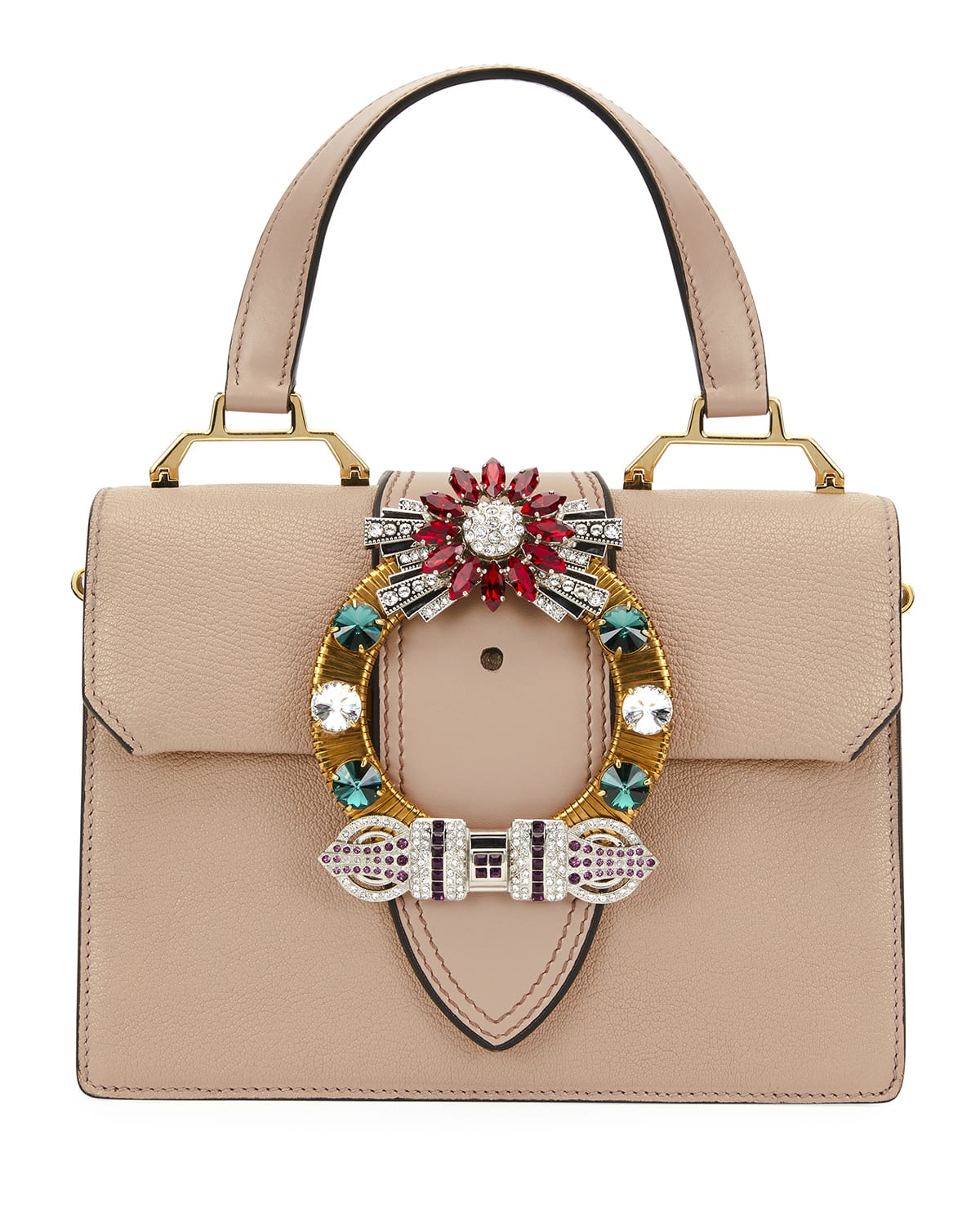 Miu Miu Lady Jeweled Top Handle Bag