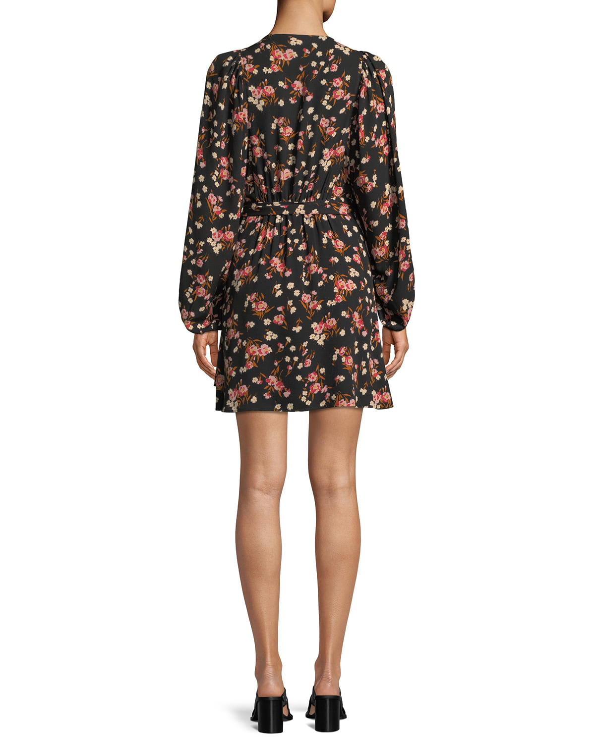 Carlo Floral Silk Wrap Dress