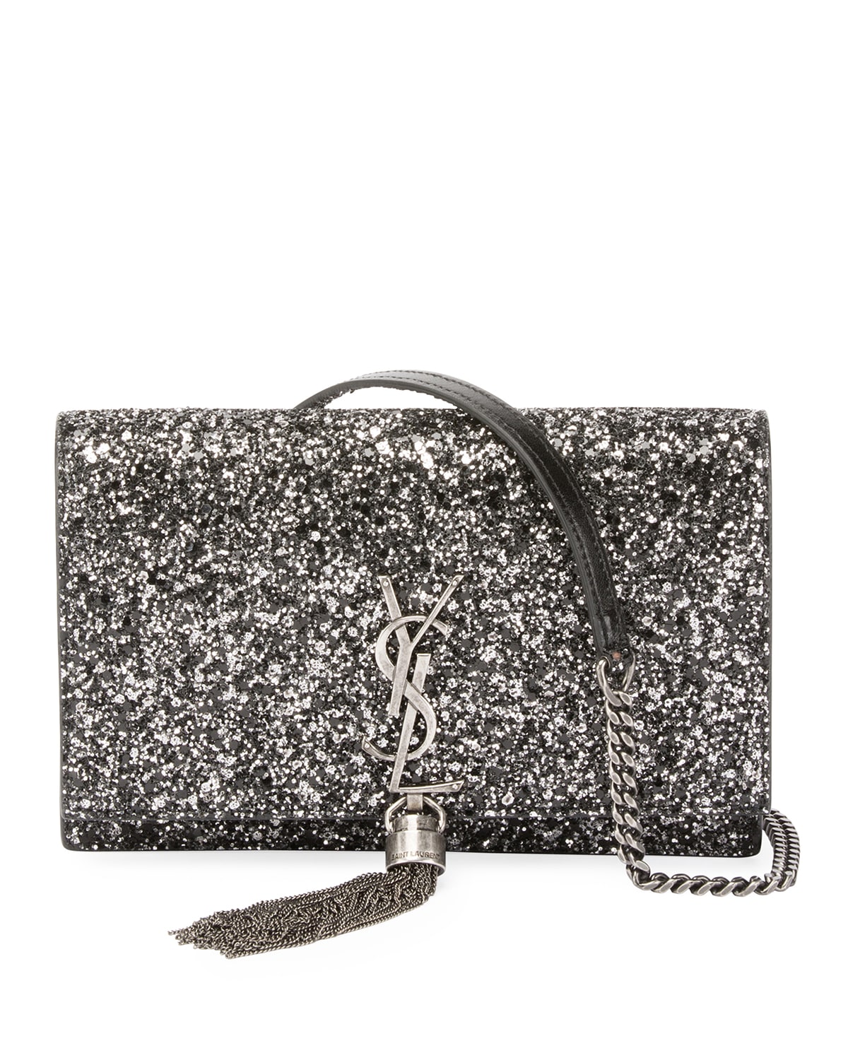 Kate Monogram YSL Glitter Wallet on Chain