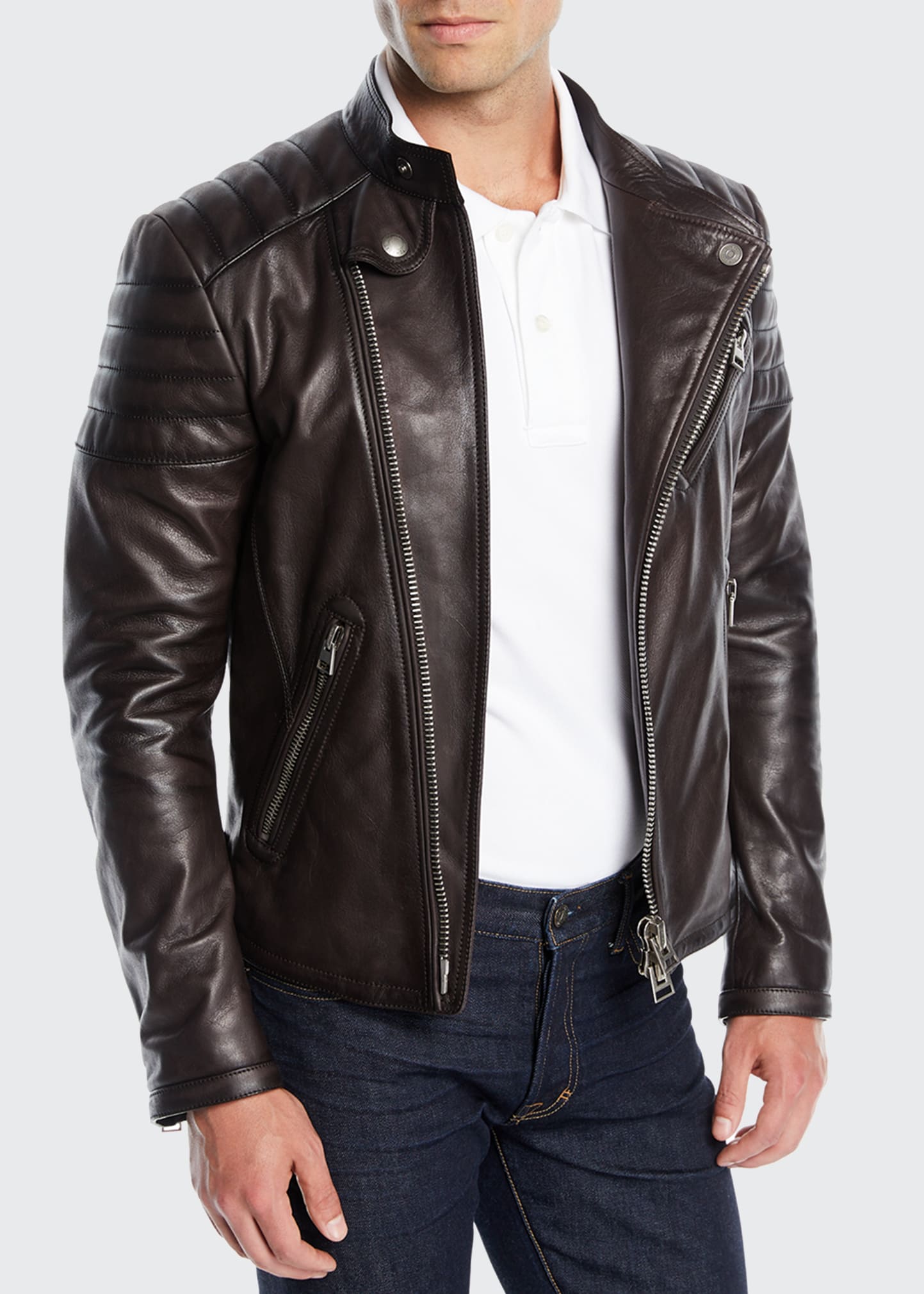 Mens TOM FORD brown Leather Icon Biker Jacket | Harrods US Mens TOM FORD brown Leather Icon Biker Jacket | Harrods US