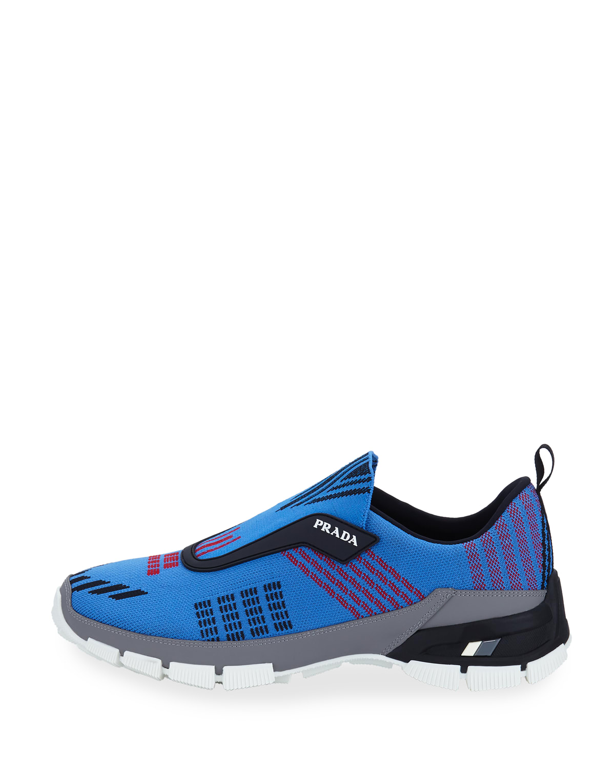 Men s Nylon Tech Color Mesh Knit Cross Section Slip On Sneakers