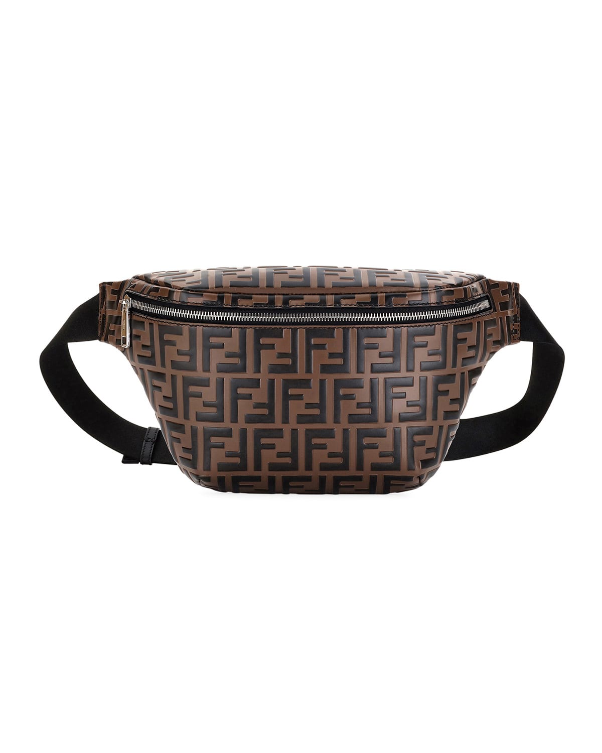 Fendi FF Embossed Leather Belt Bag Fanny Pack