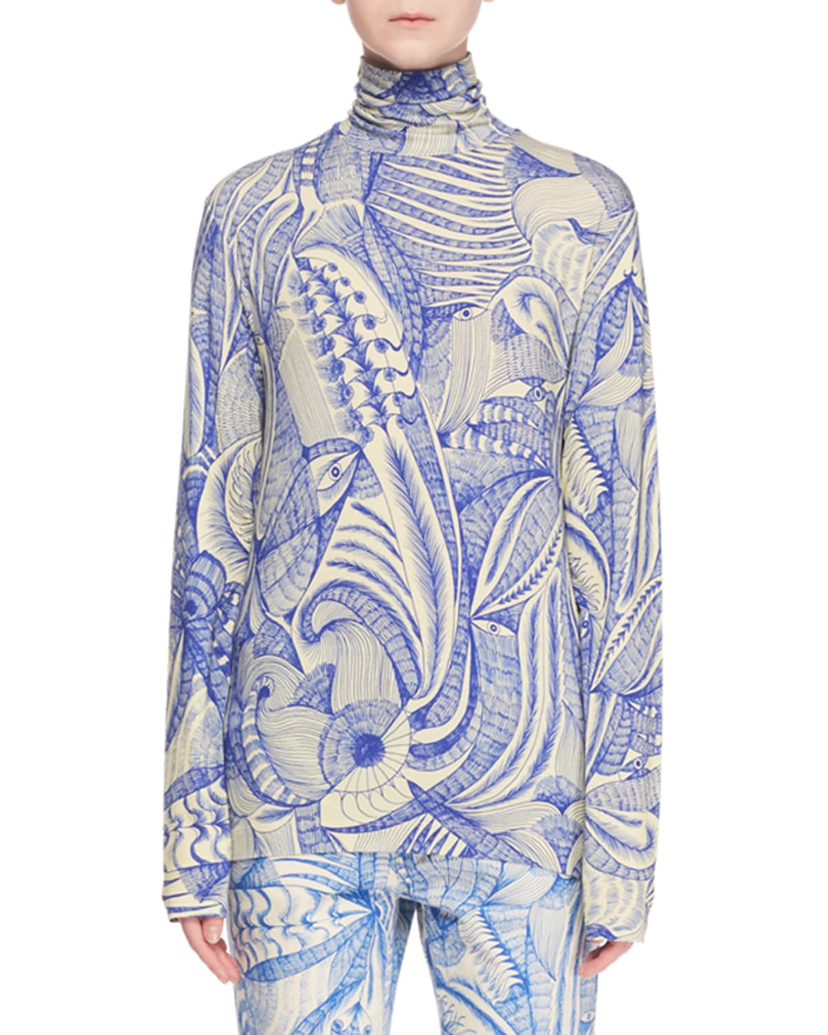 Dries van noten printed turtleneck hotsell