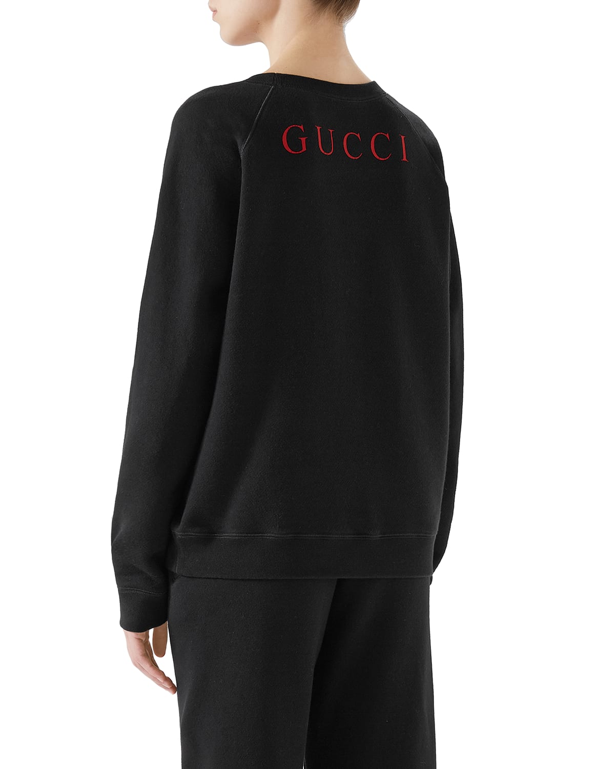 Gucci Viva Volleyball Manga Crewneck Cotton Jersey Sweatshirt