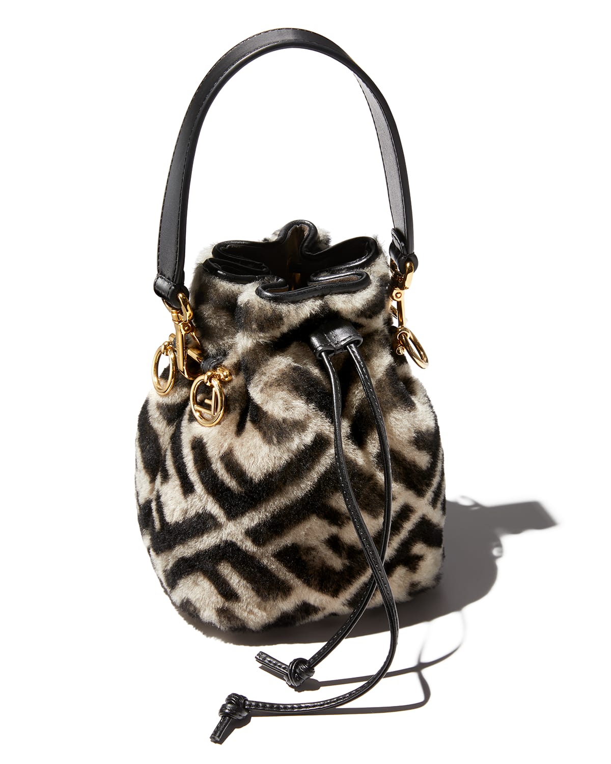 Mon Tresor FF Shearling Fur Bucket Bag