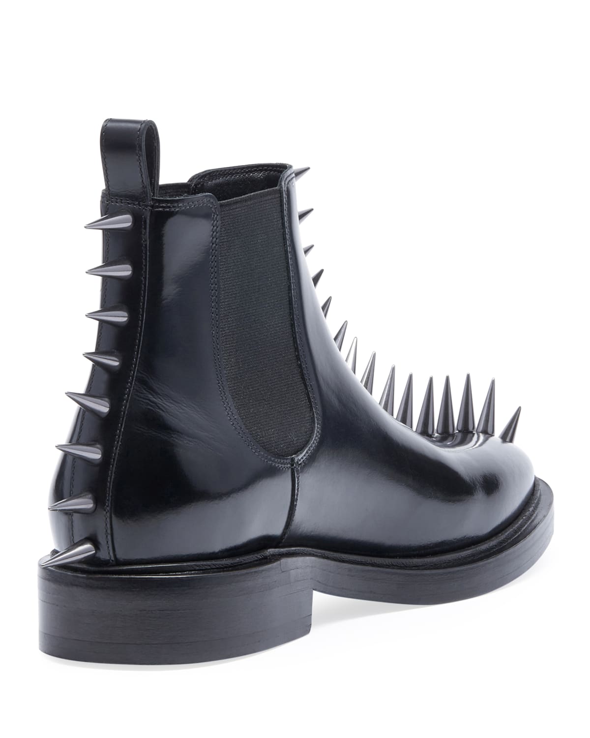 Balenciaga Men s Spikes Leather Combat Boots