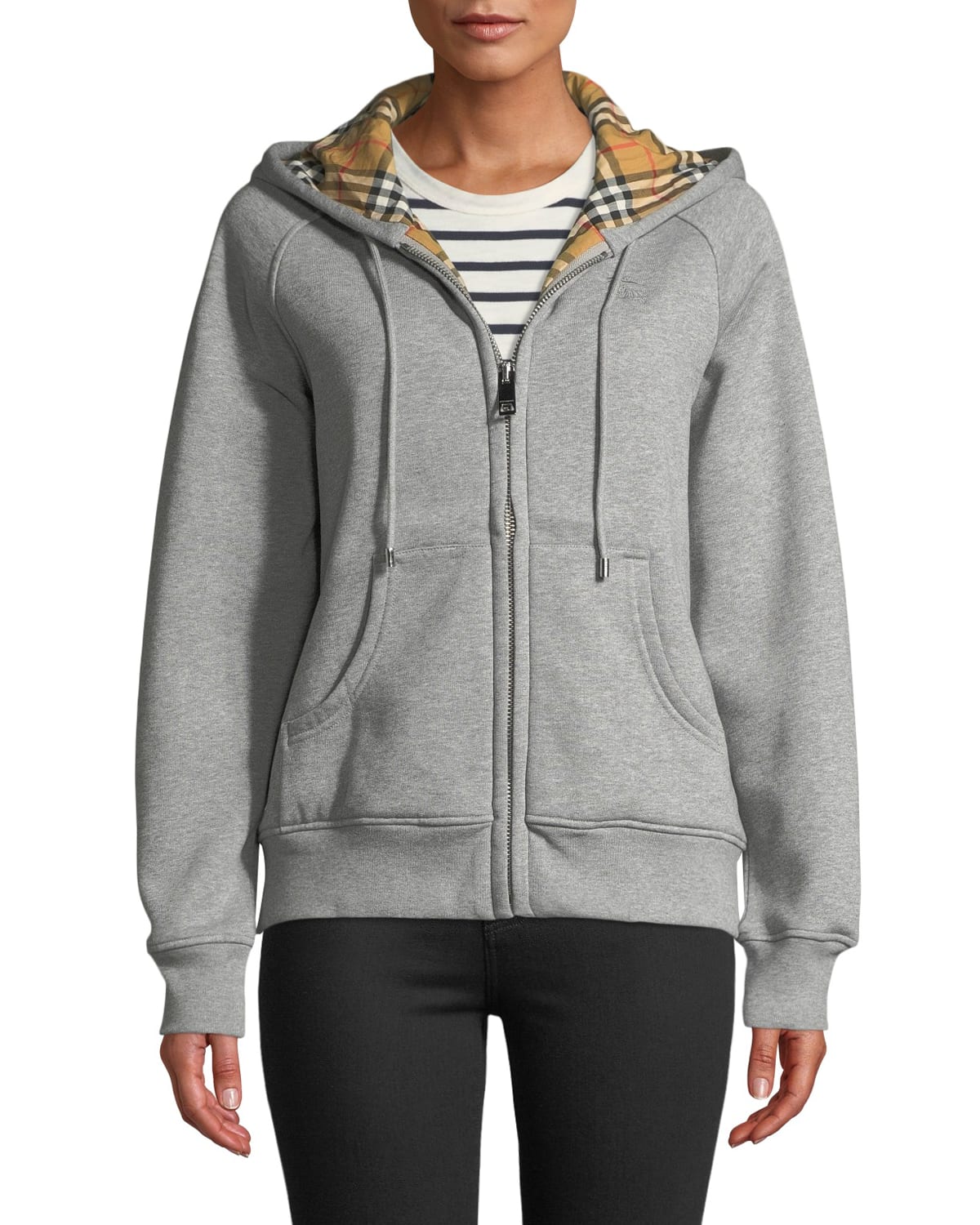 Burberry zip front hooded sweatshirt hotsell