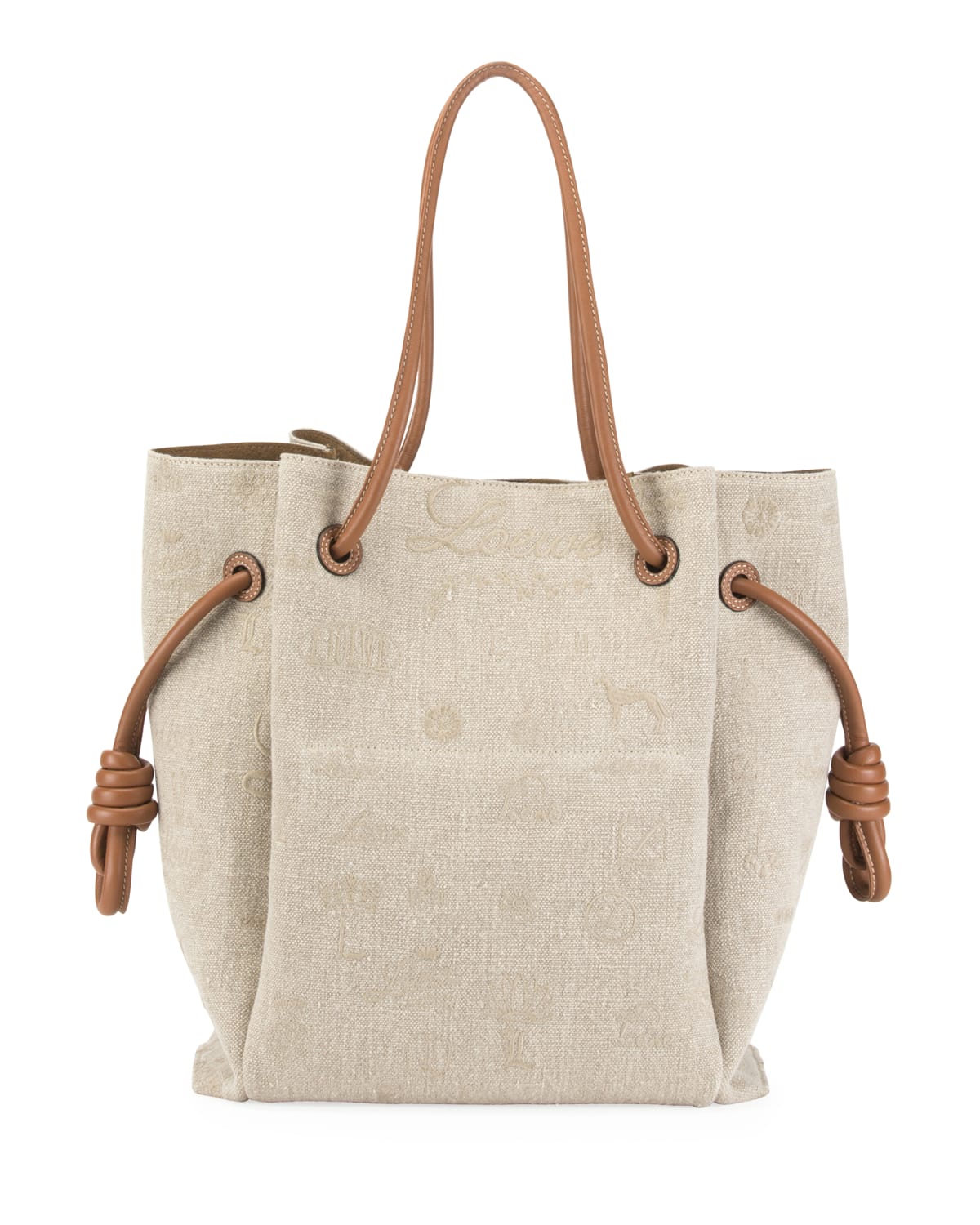 Loewe Flamenco Knot Canvas Tote Bag