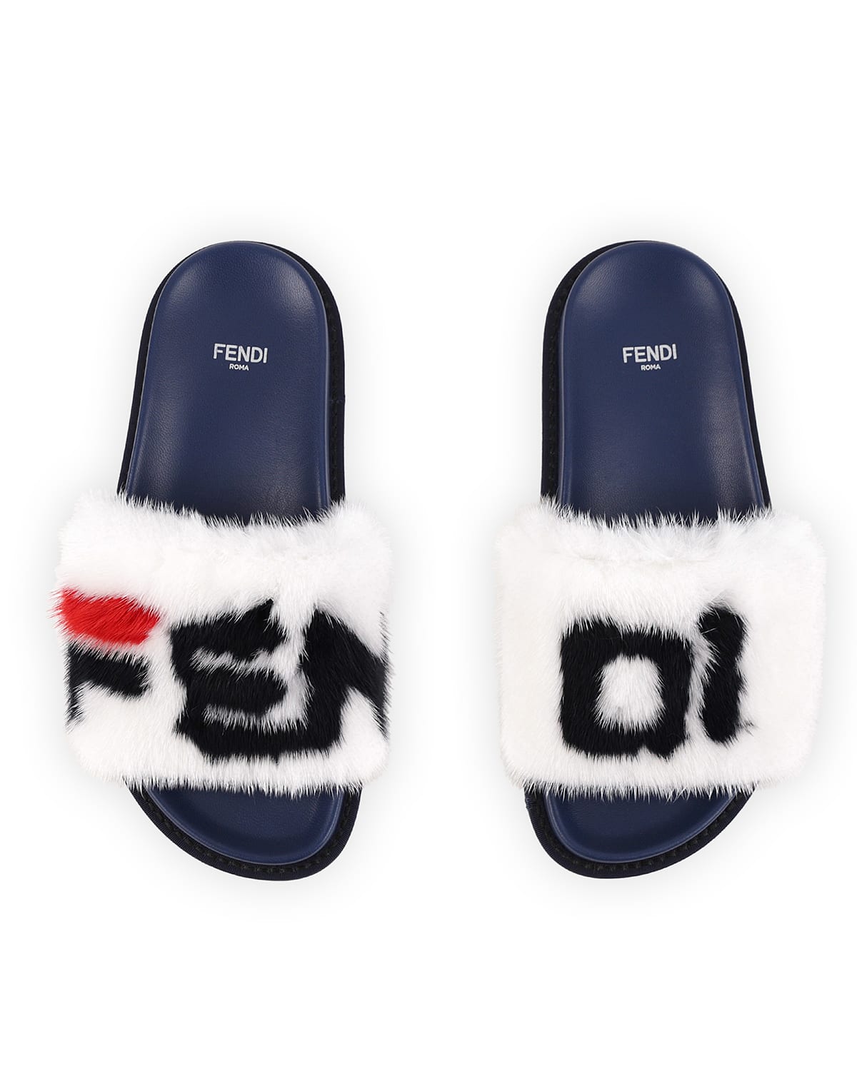 Fendi Mania Mink Pool Slide Sandals