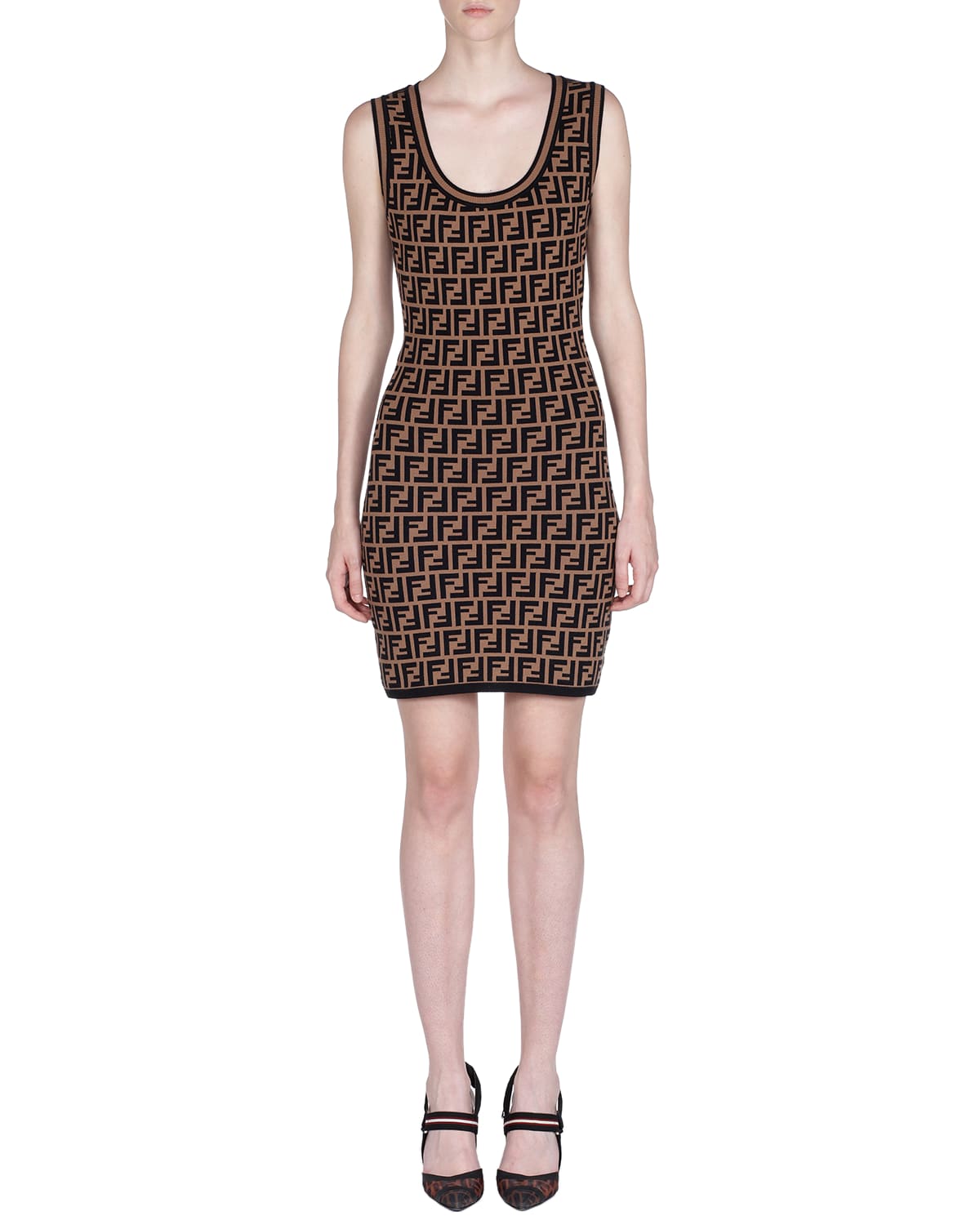 Fendi logo knit dress hotsell