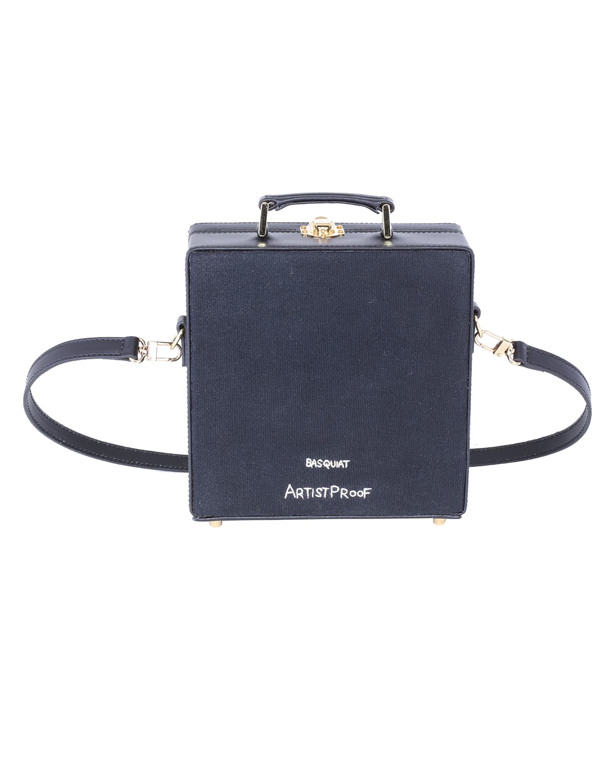 Olympia Le Tan Basquiat Skull Square Book Clutch Bag