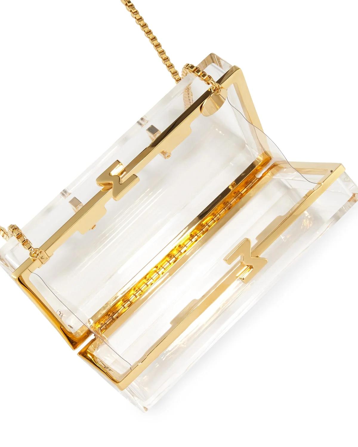 Marzook Capsule Resin Clutch Bag with Belt
