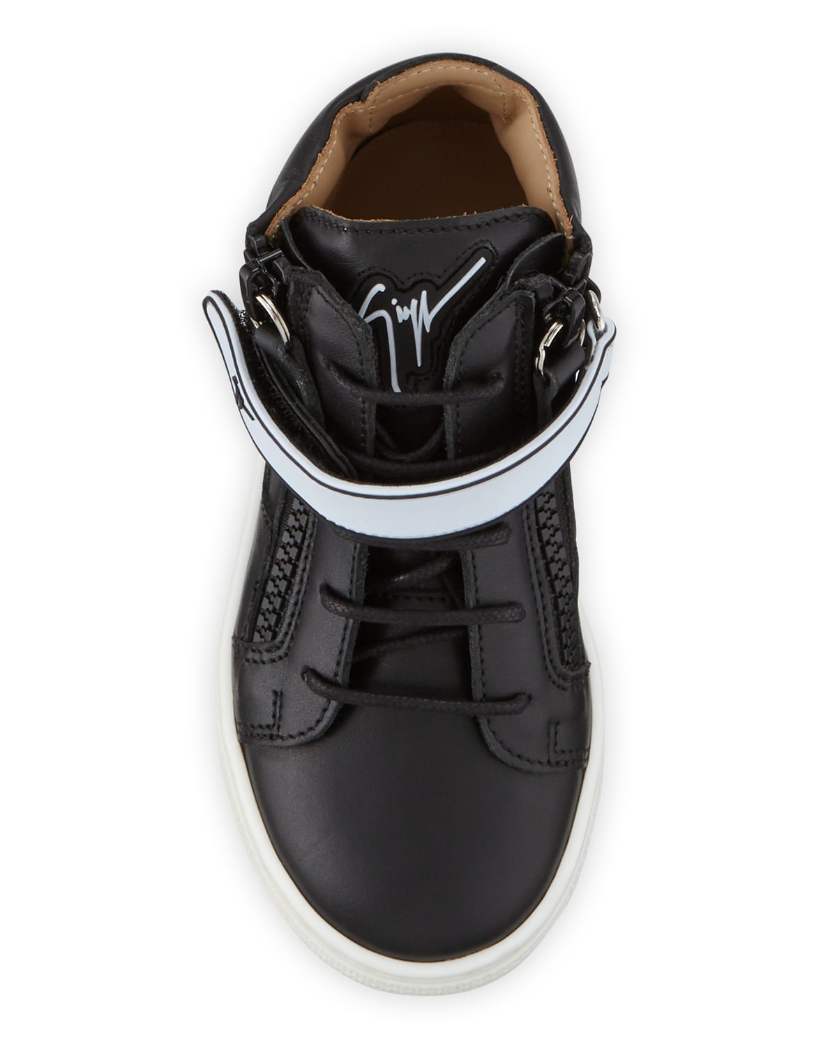 London Leather Grip Strap High Top Sneakers Baby Toddler Kids