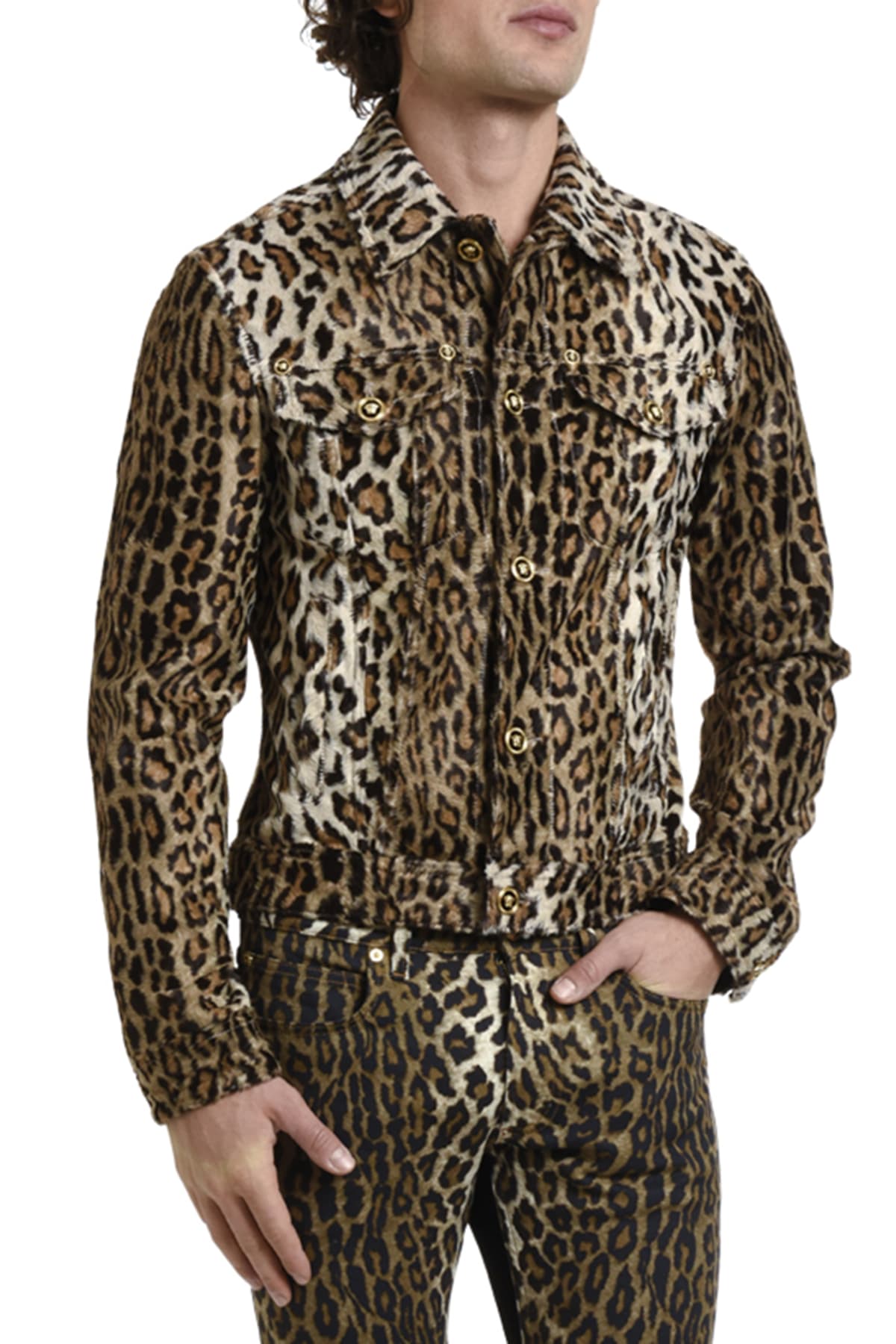 Versace leopard jacket sales