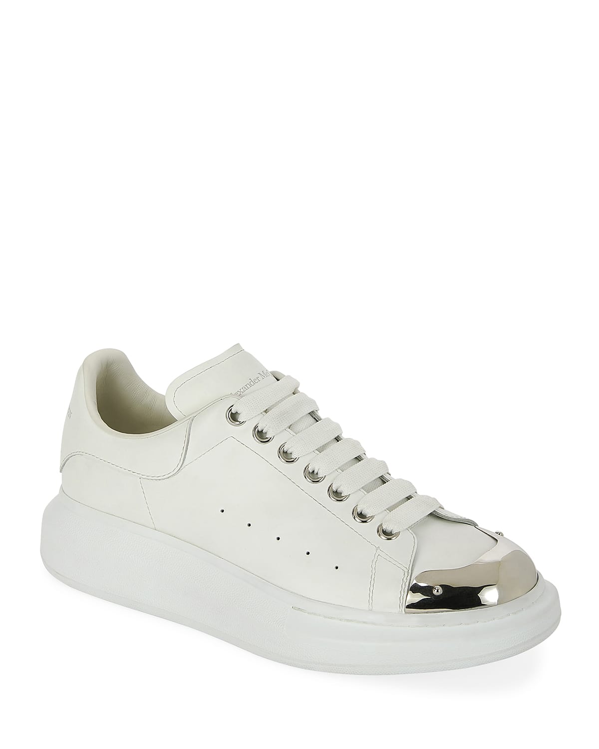 Alexander McQueen Men s Larry Metallic Toe Platform Sneakers