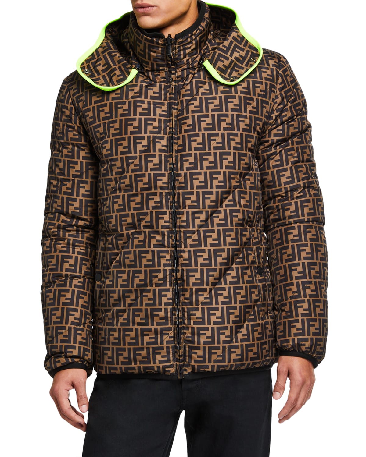 Puffer jacket fendi deals