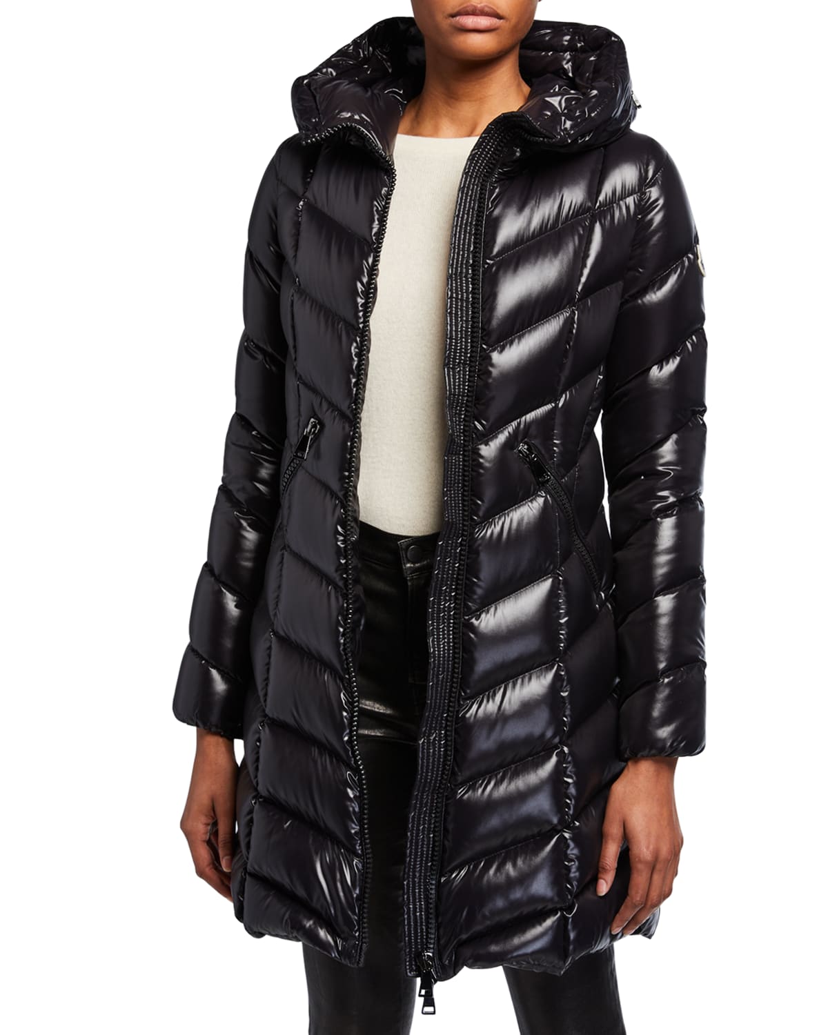 moncler coat womens fur hood