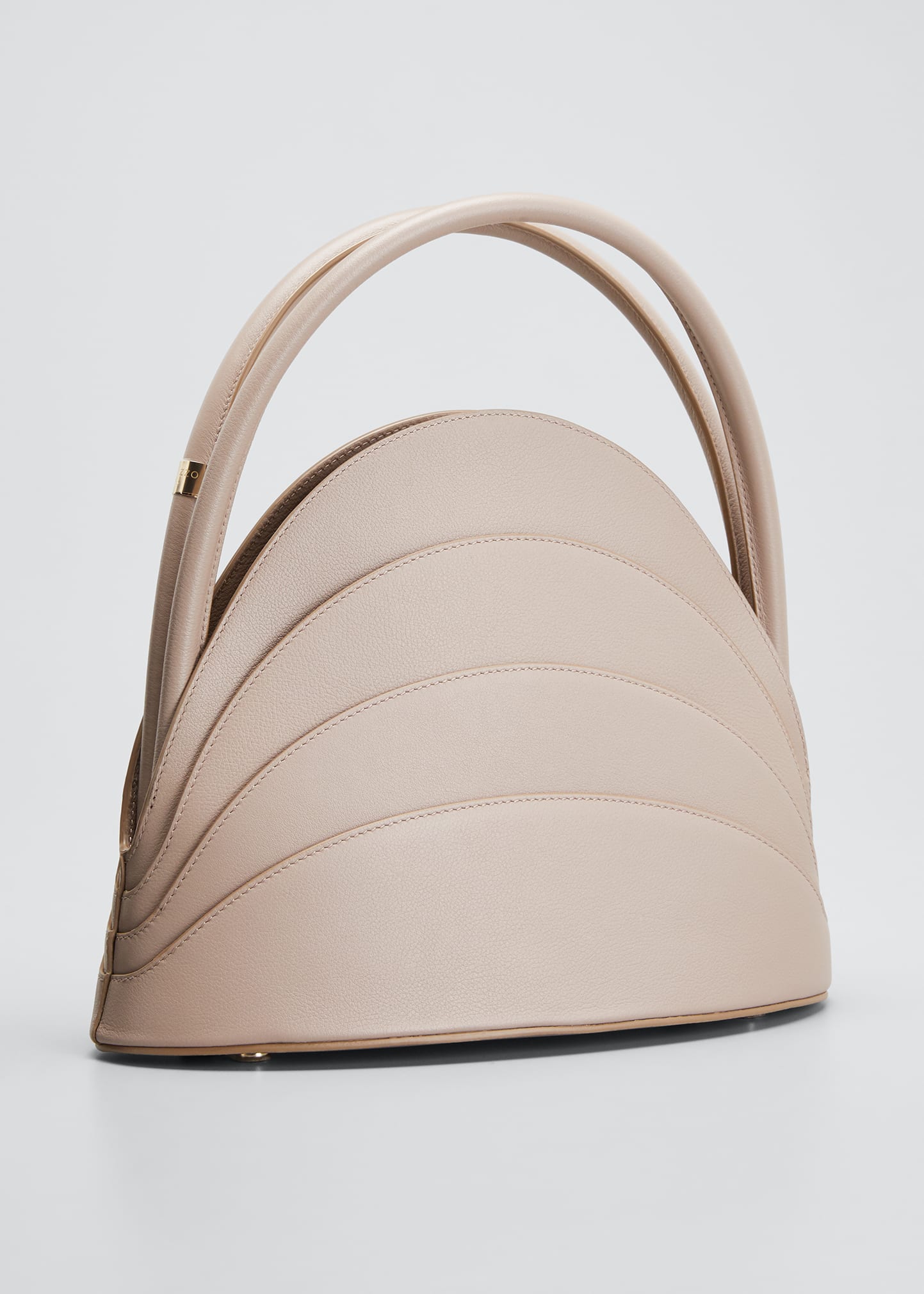 GABO GUZZO MILLEFOGLIE LEATHER TOP-HANDLE BAG