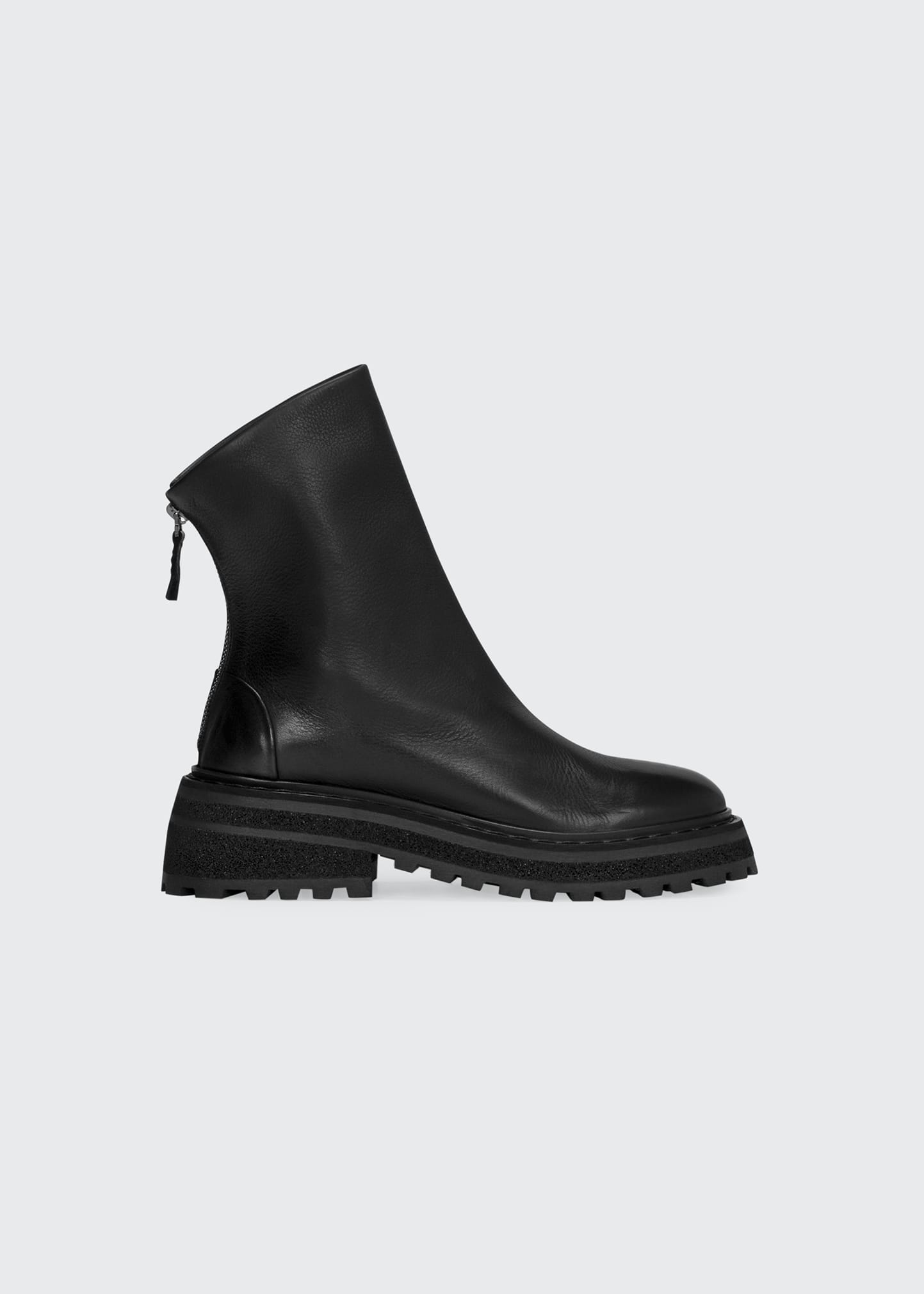 leather ankle boots rubber sole