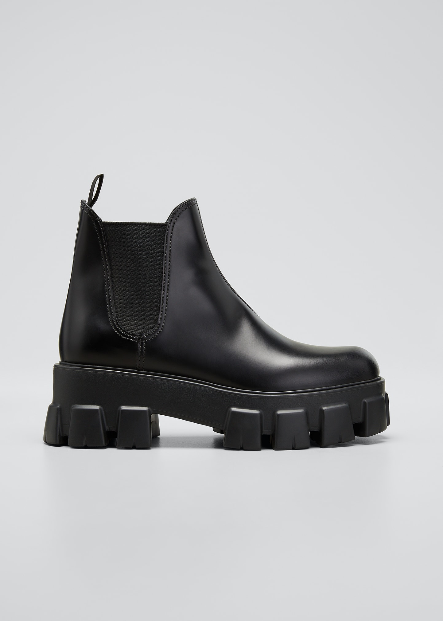 Stacked Heel Leather Boot | bergdorfgoodman.com