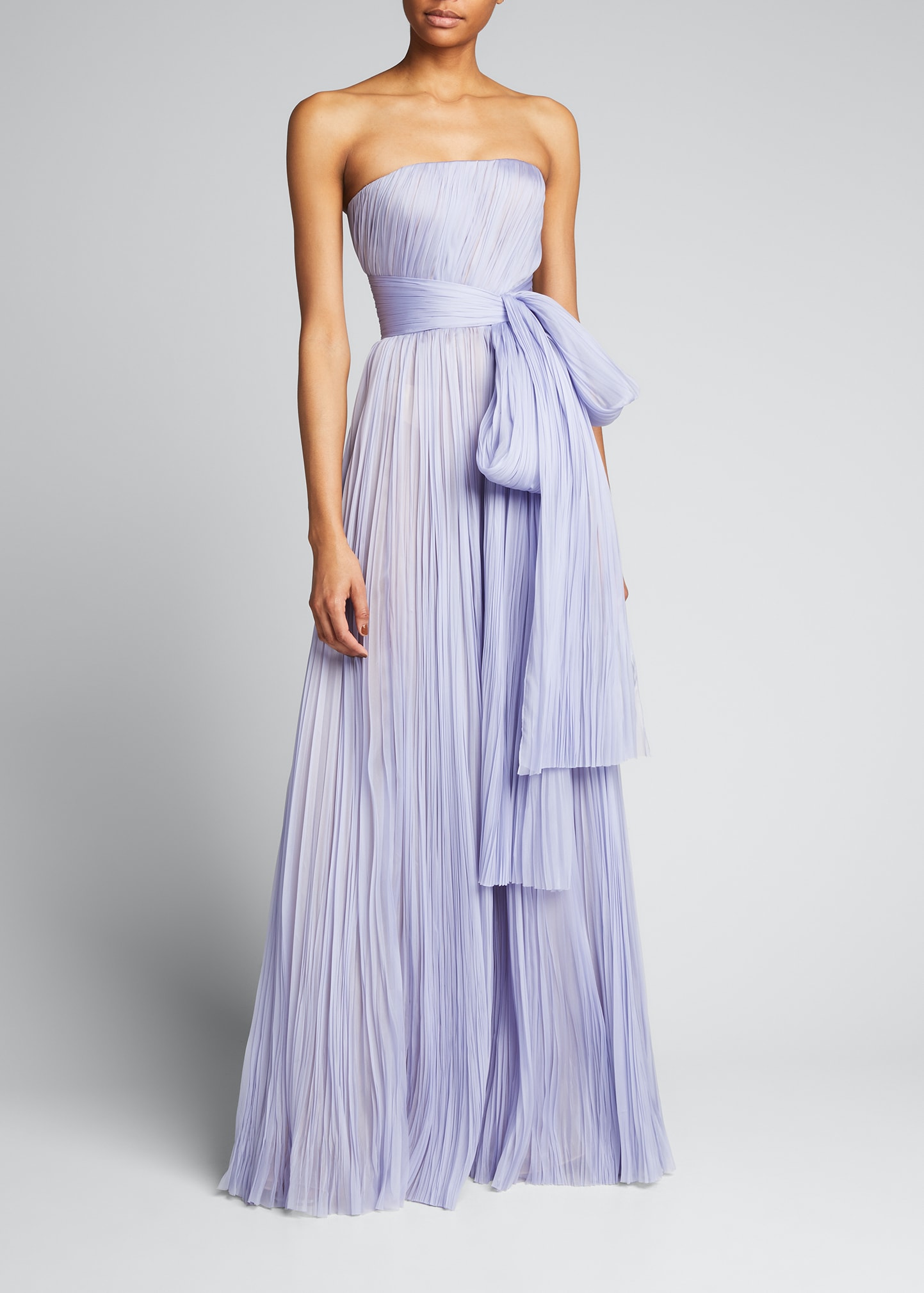 J. Mendel Pleated Bow Strapless Gown - Bergdorf Goodman