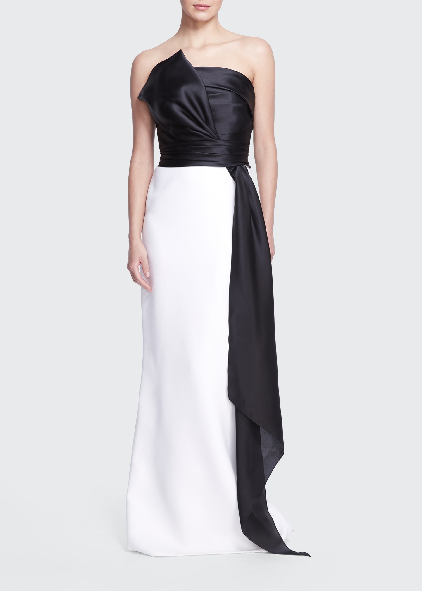 marchesa strapless gown