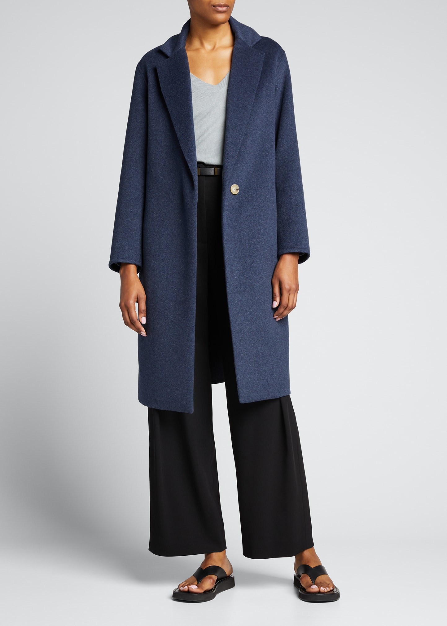 vince classic wool blend coat