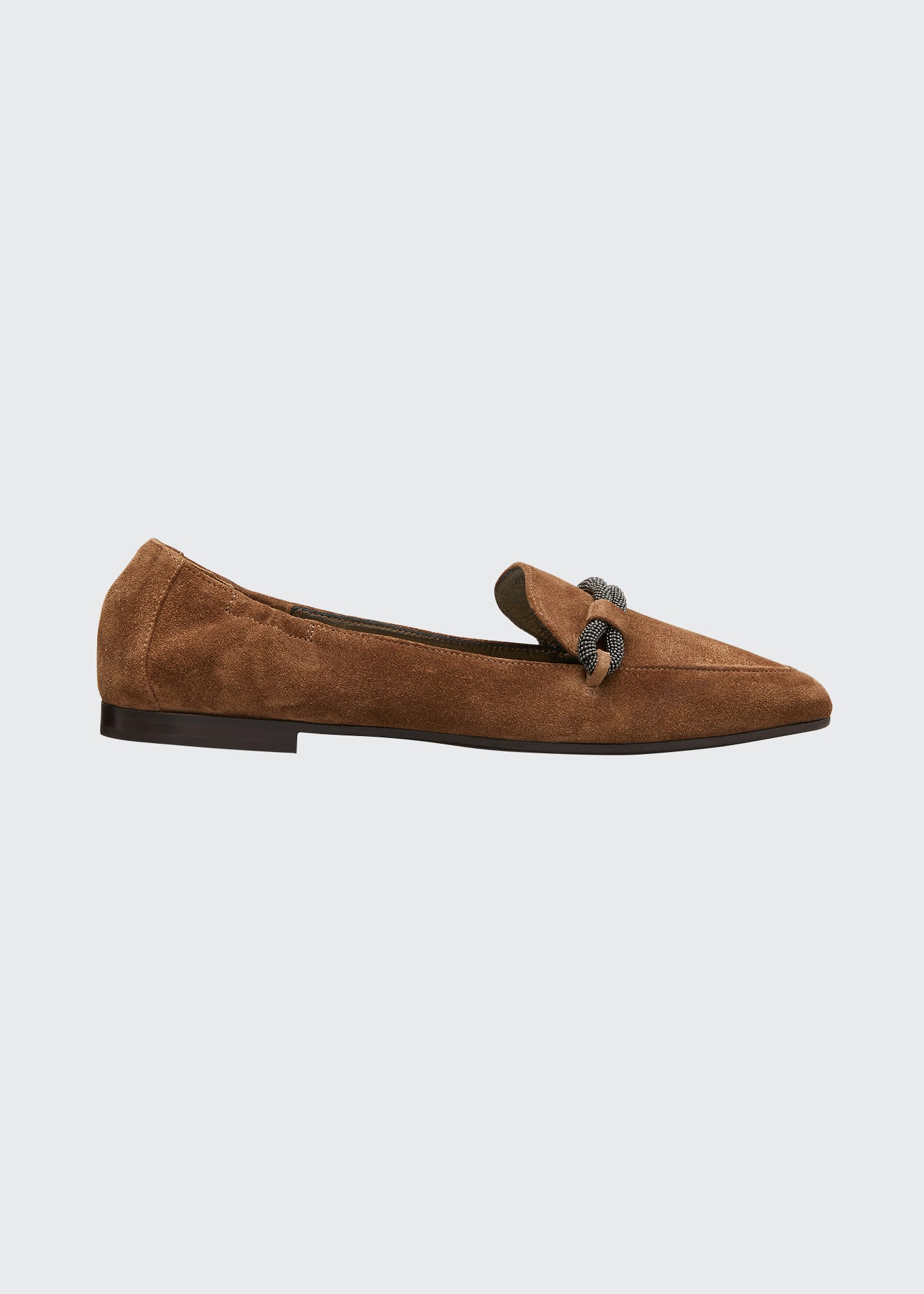 Tod's 20mm Suede Flat Loafers - Bergdorf Goodman