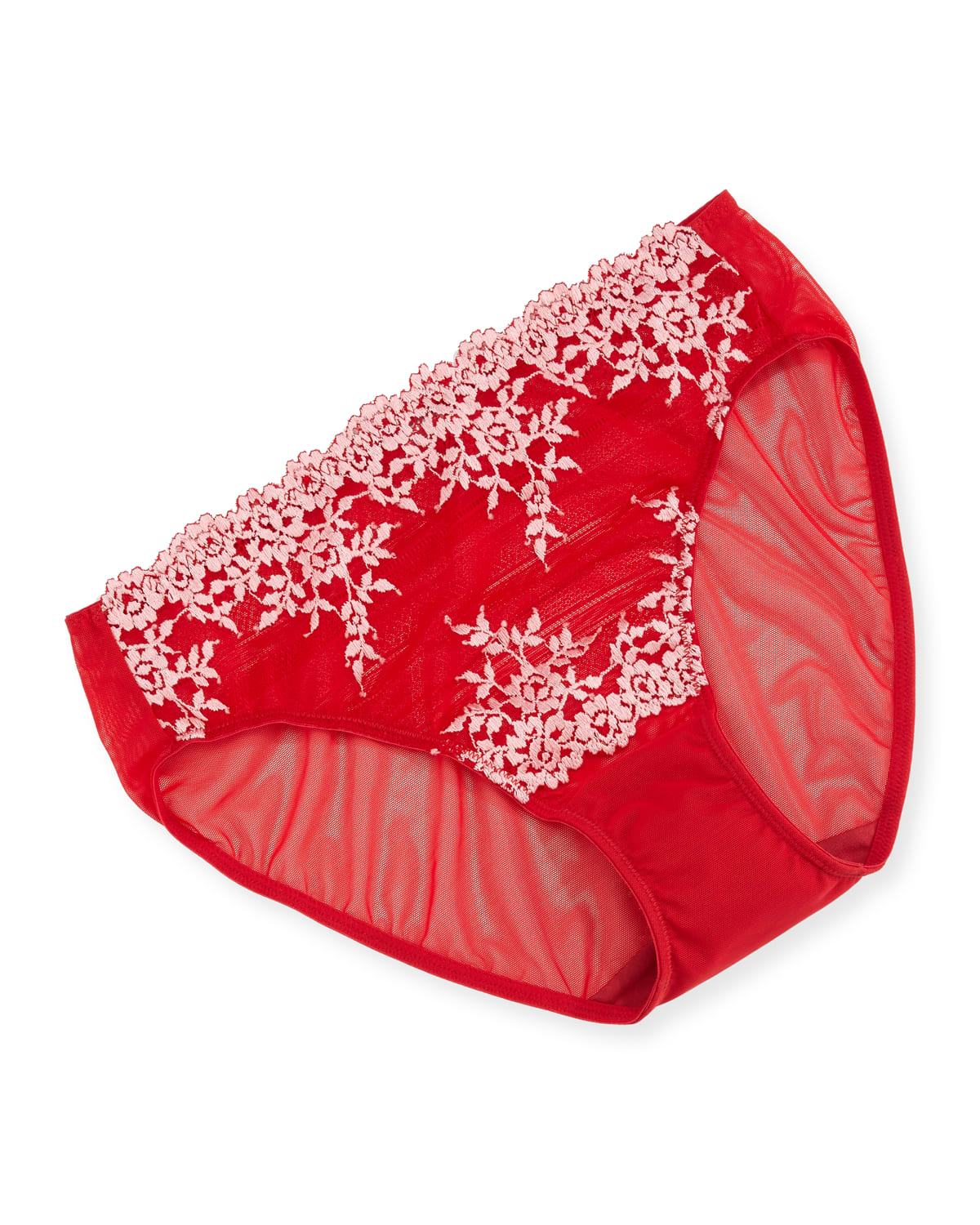 Wacoal Embrace LaceTrim HighCut Brief, Blue Iris