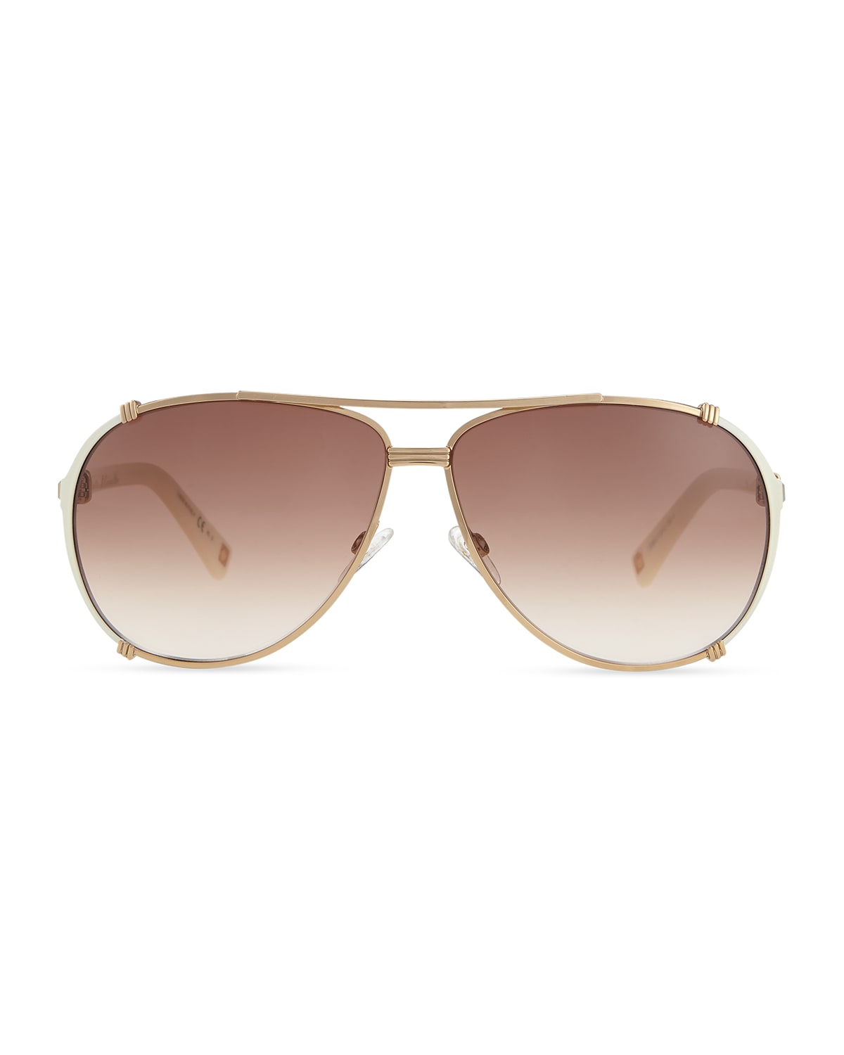 Ocean Bunke af Afbrydelse Dior Chicago Crystal Aviator Sunglasses, Rose Golden/Violet