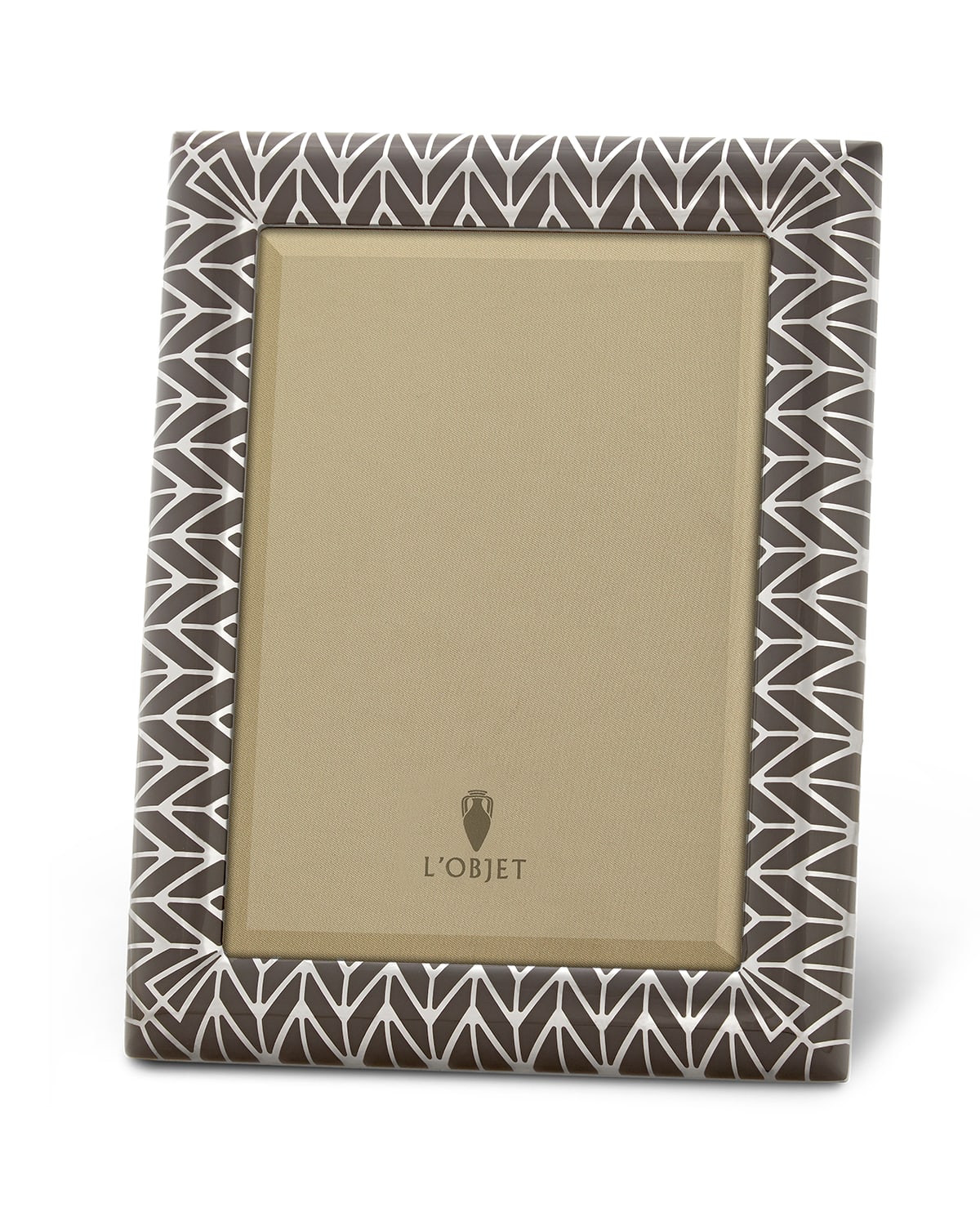 L'Objet Gold Chevron 4" x 6" Frame