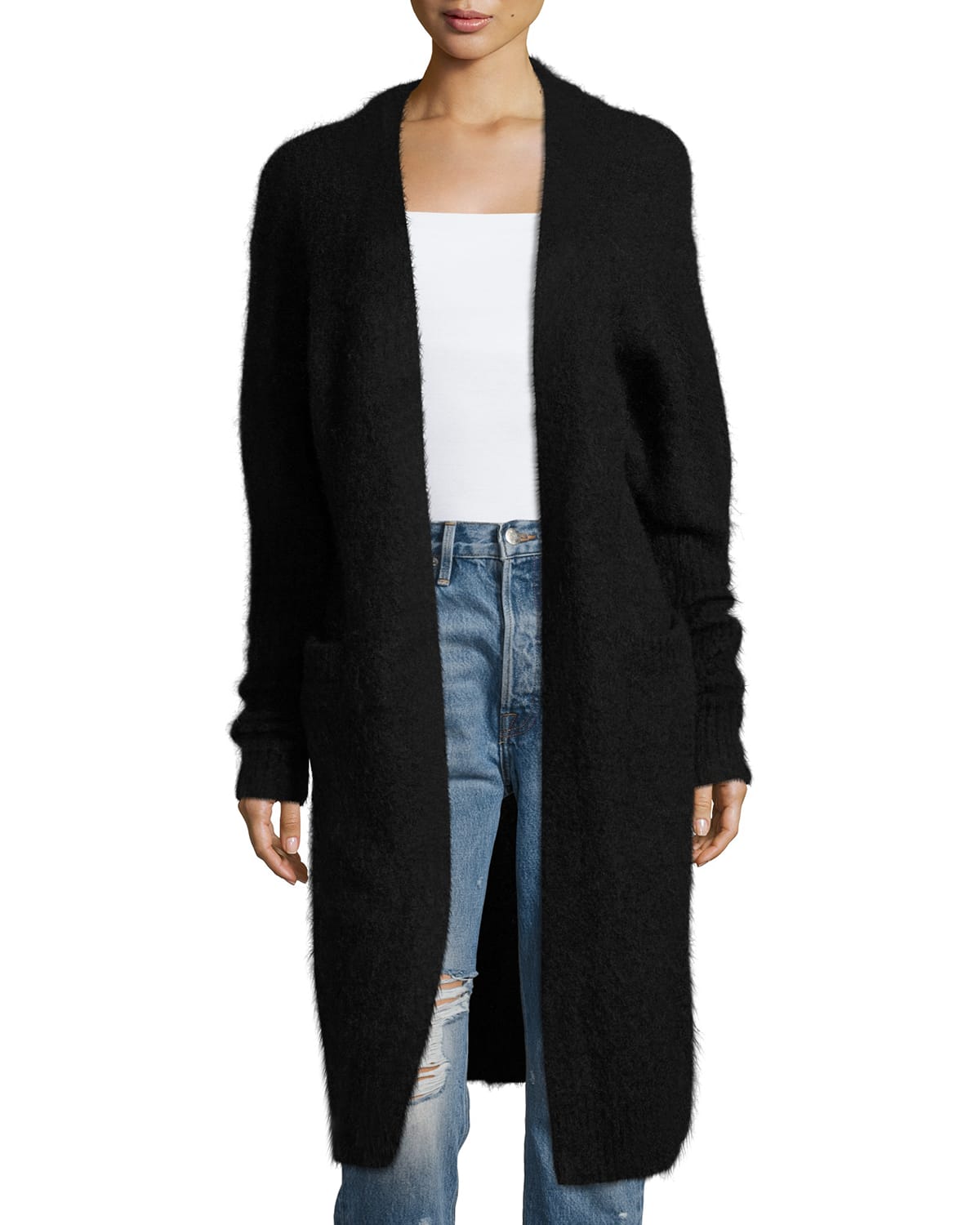 Acne Studios Raya Long Mohair Blend Cardigan