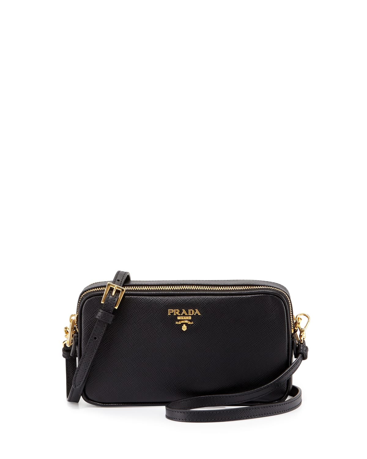 Prada saffiano mini store crossbody bag