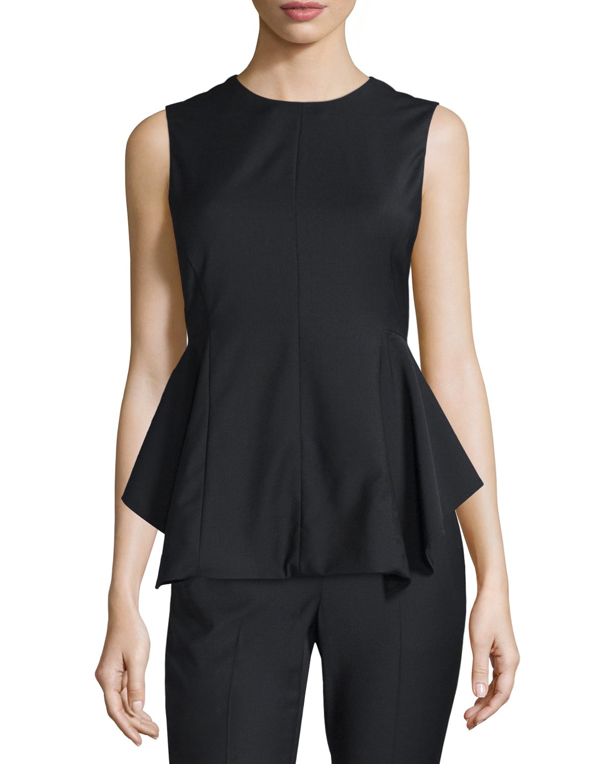 Theory Kalsing Cl. Continuous Peplum Top, Black